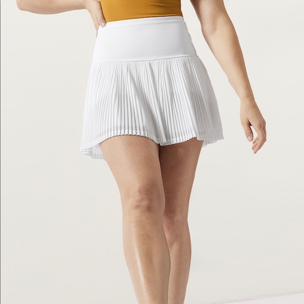 Athleta Game Mesh Skort - White
